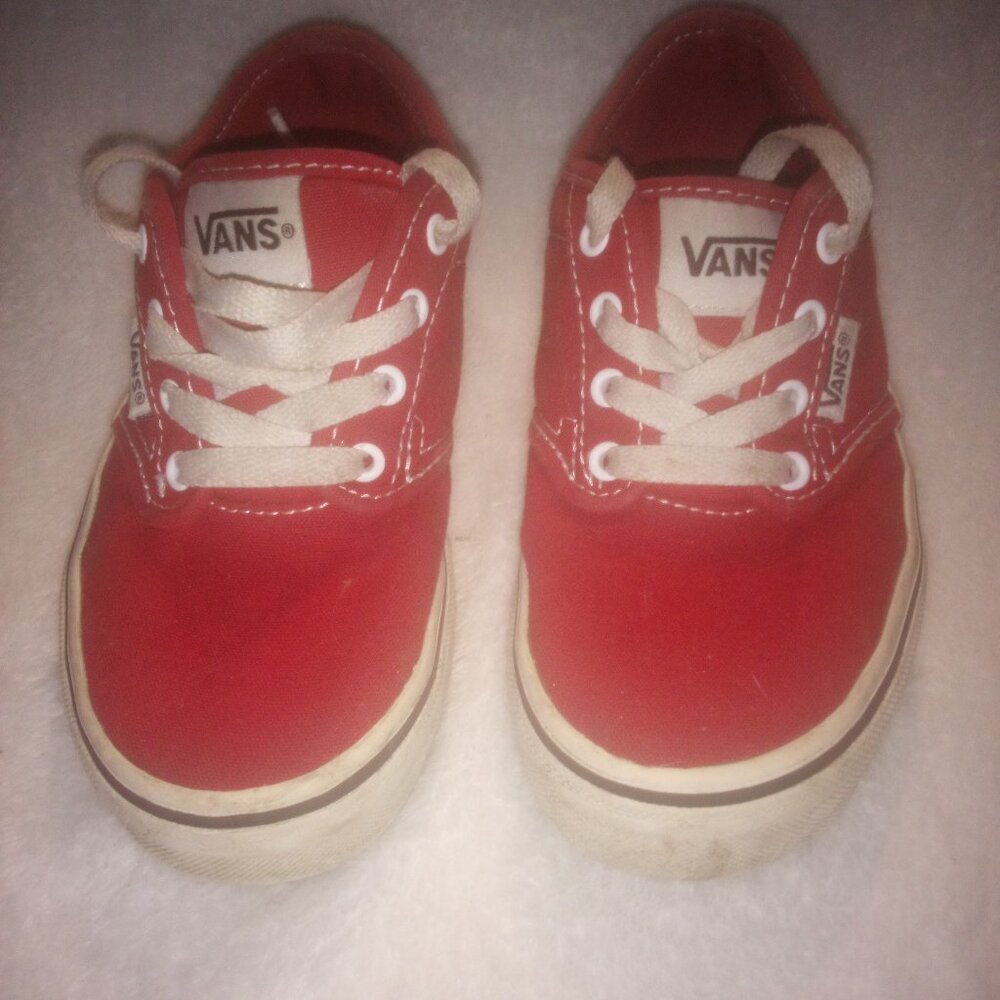 Red vans kids shoes
